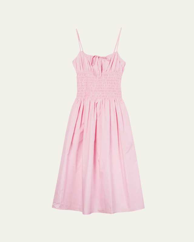 Barbara Smocked Sleeveless Midi Dress